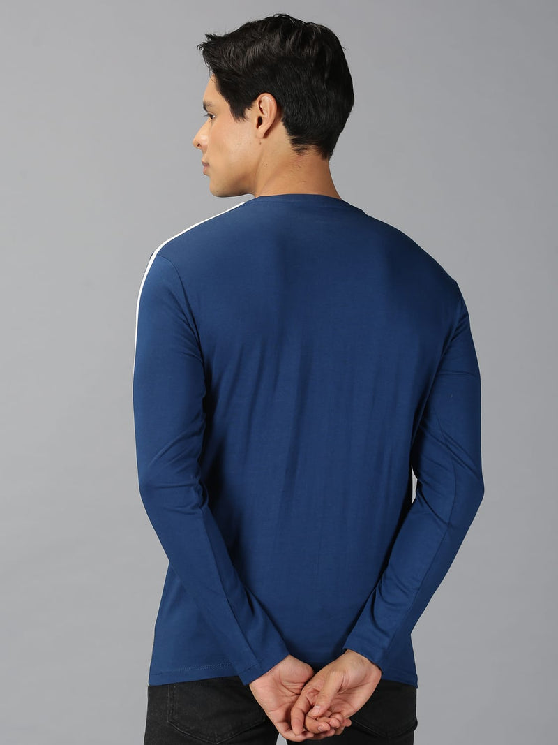 Men T-Shirt Colour-block Cotton Upward