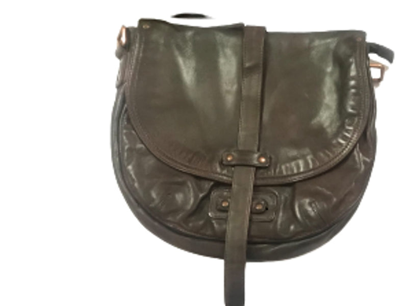 Oval Shaped Women's Leather Handbag