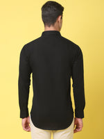 Rodamo Black Slim Fit Shirts