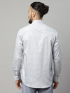 Rodamo Grey Slim Fit Printed Shirts