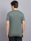 Rodamo Grey Printed Round Neck T-shirts