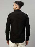 Rodamo Black Slim Fit Shirts