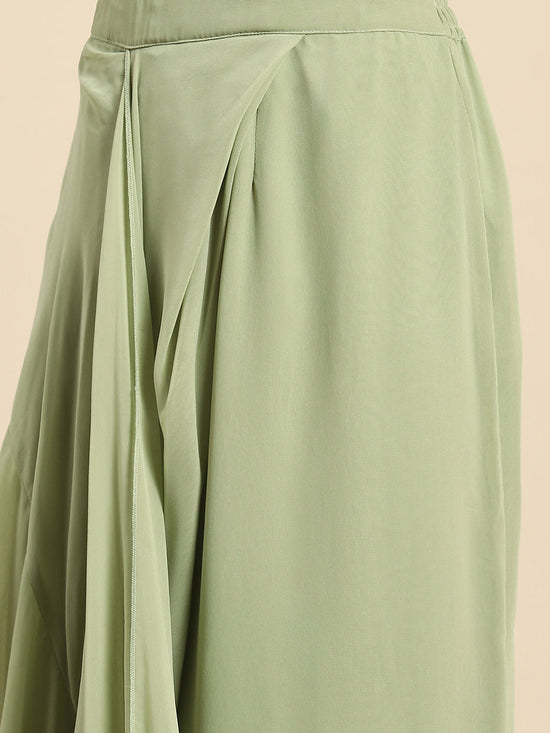 Blouse With Prestiched Frill Gown