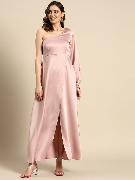 One Shoulder Over Lap Maxi Dress