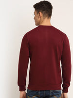 Rodamo Maroon Neck Sweatshirts