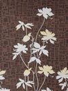 Home Sizzler 2 Piece Flower Border Panel Eyelet Polyester Window Curtains - 5 Feet, Brown