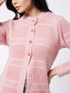 Rivza Women Flower Pink Sweater for Winter