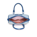Kleio Diamond Luxury Striped Faux Leather Satchel Handbag for Women Girls