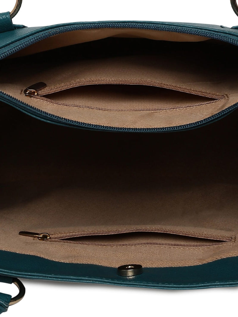 Kleio Pretty Purse PU Leather Women Zipper Multi Compartment Tote Shoulder Travel Hand Bag for Work Ladies