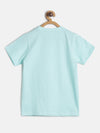 Tales & Stories Boy's Sky Cotton Embroidered Round Neck T-shirt