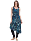 Pannkh Women's Abstract Print Asymettric Kurta