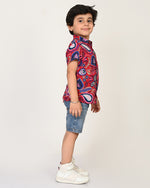 Sassy Boho Boys Purple Shirt from the sibling collection