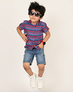 Sassy Boho Boys Blue Shirt from the sibling collection