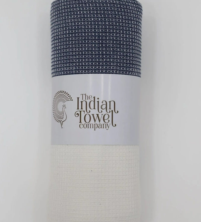 The Indian Towel Company Kids Bath Towel - Pack of 4 - Blue