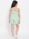 Girl's Laurel Printed Top with Shorts Green