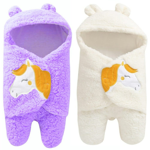 Brandonn Angel Supersoft Wearable Hooded Swaddle Wrapper Cum Baby Sleeping Bag for Babies Pack of 2