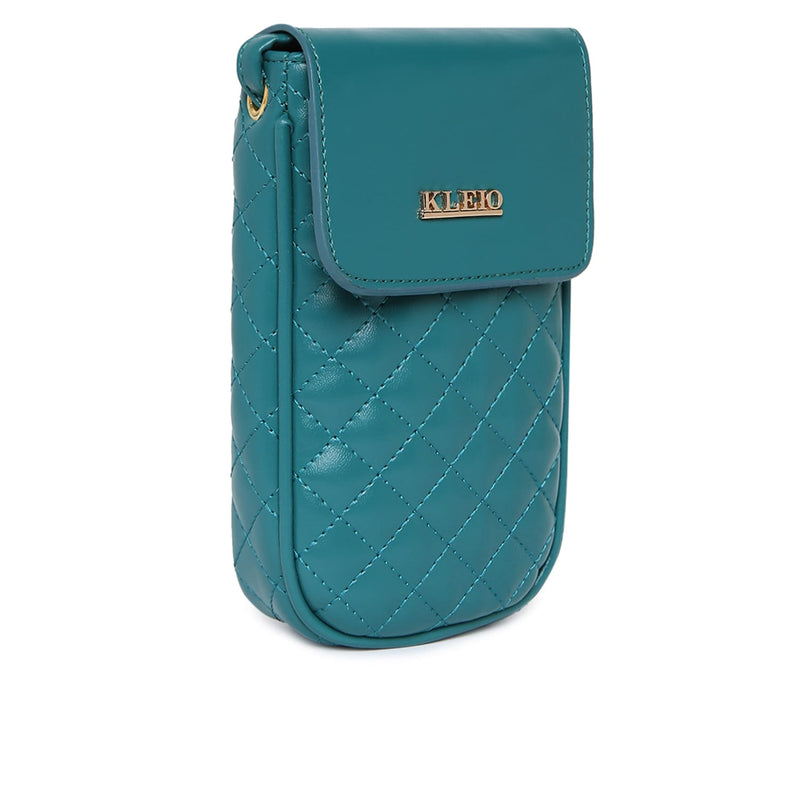 Kleio Glamorous Small Quilted Crossbody Mobile Sling Pouch For Women/Girls