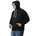 Instafab Testimonials Plus Men Solid Stylish Full Sleeve Hooded Casual Sweatshirts
