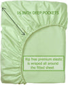 100% Tencel Lyocell Bed Sheets Set - Mint Green - Split King
