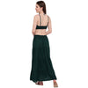 Aawari Rayon Skirt Top Set For Girls and Women Bottle Green