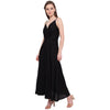 Aawari Rayon Front Open Gown For Girls and Women Black