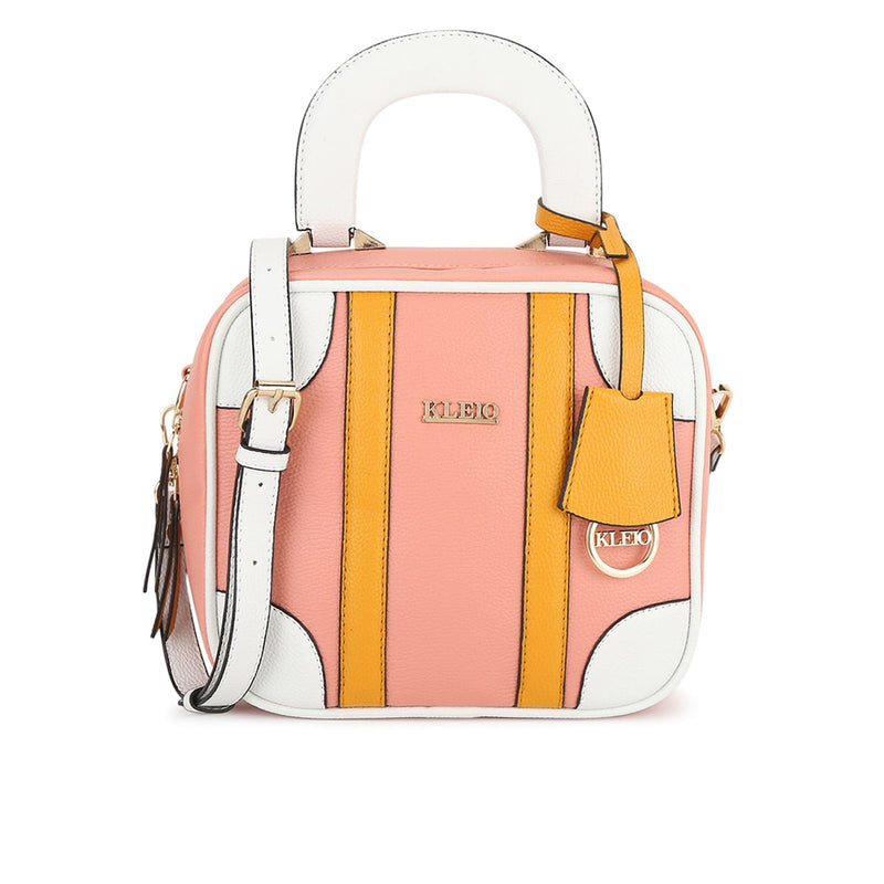 Classy Sling Bag Checks Design Box Shape Bag for Women and Girls Stylish  Golden Chain Bag