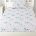 Fantasy Single Bedsheet, Floral Blue