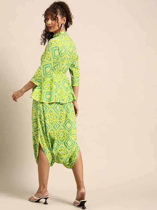 Peplum Yoke Dhoti Jumpsuit