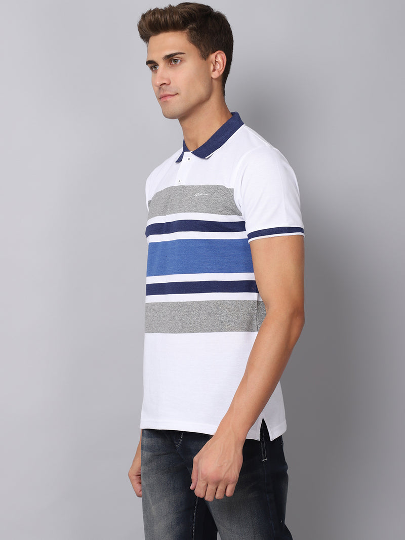 Rodamo Multi Stripes Polo T-Shirts