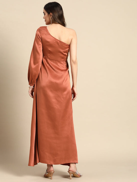 One Shoulder Over Lap Maxi Dress