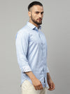 Rodamo Blue Slim Fit Printed Shirts