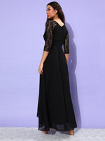 Nobody Can Equal Me Pleated Maxi Dress Black