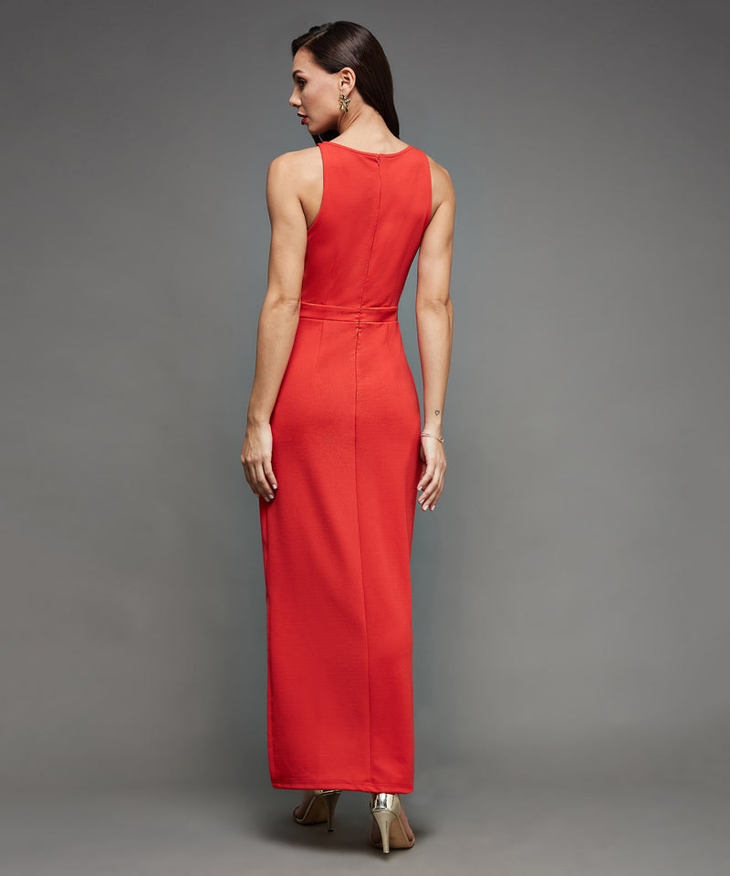 Love Me Tonight Slitted Maxi Dress Red