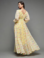 Giving Joy To Others Printed Maxi Dress Multicolored-Base-Lime Yellow