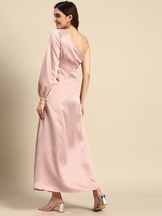 One Shoulder Over Lap Maxi Dress