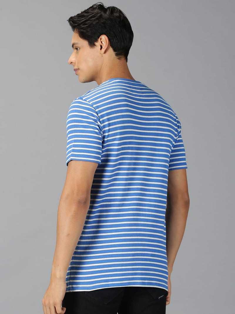 Men T-Shirt Stripes Cotton ShiftWave