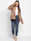 Venus Abstract Print Reversible Quilted Women Jacket