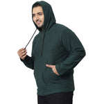 Instafab Talk of Tee Plus Men Solid Stylish Full Sleeve Hooded Casual Sweatshirts