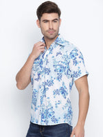 Handsome Dazzling Floral Printed Causal Men Shirt