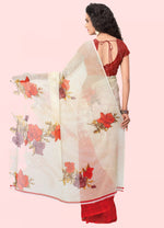 Rose Print Daily Wear Georgette Pattern Saree