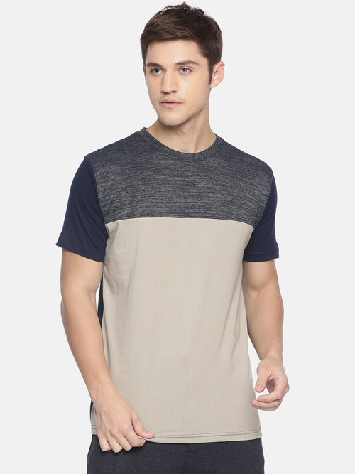 Navy Assorted Round Neck Cotton T-Shirt Regular Fit