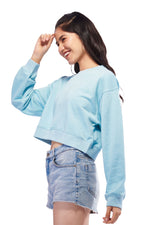 IZF Blue Crop Sweatshirt