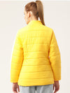 Women Yellow Solid Parka Jacket