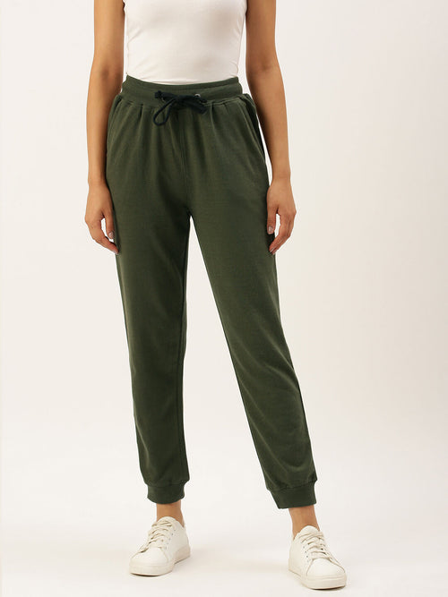 Women Green Straight Fit Track Pant