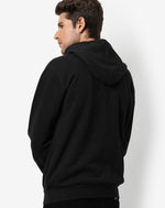 Campus Sutra Men's Solid Black Printed Regular Fit Sweatshirt Casual Sweatshirt For Man | Western Stylish Sweatshirt For Men