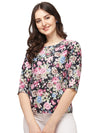 MYY Women's Printed Casual Crepe Top