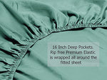 100% Tencel Lyocell Bed Sheets Set - Aqua - Standard