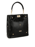 Kleio Collection Gold Studded Top Handle Handbag For Women and Ladies