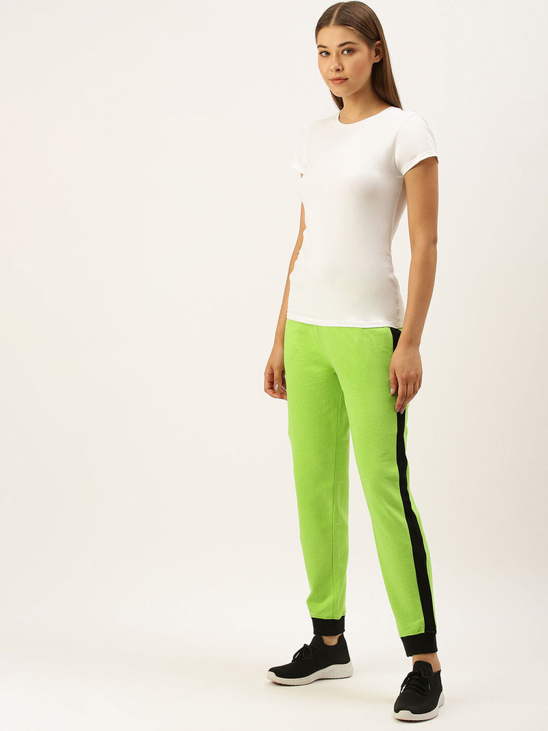 Women Lush Green Active Essential Track Pants
