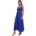 Aawari Rayon Front Open Gown For Girls and Women Royal Blue
